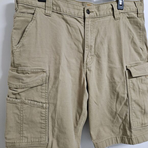 Carhartt Relaxed Fit Cargo Shorts Men’s 36 (35x10) Tan Outdoors Workwear VGUC - Picture 4 of 9